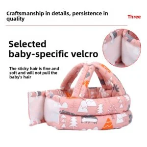 Adjustable Baby Head Protection Cap with Anti-Fall Design
