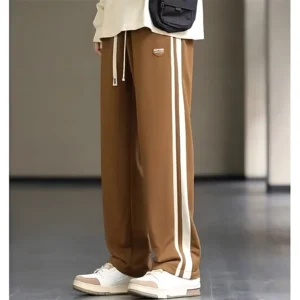 Loose-Fit Men’s Casual Pants Summer Thin High-Waisted Trousers