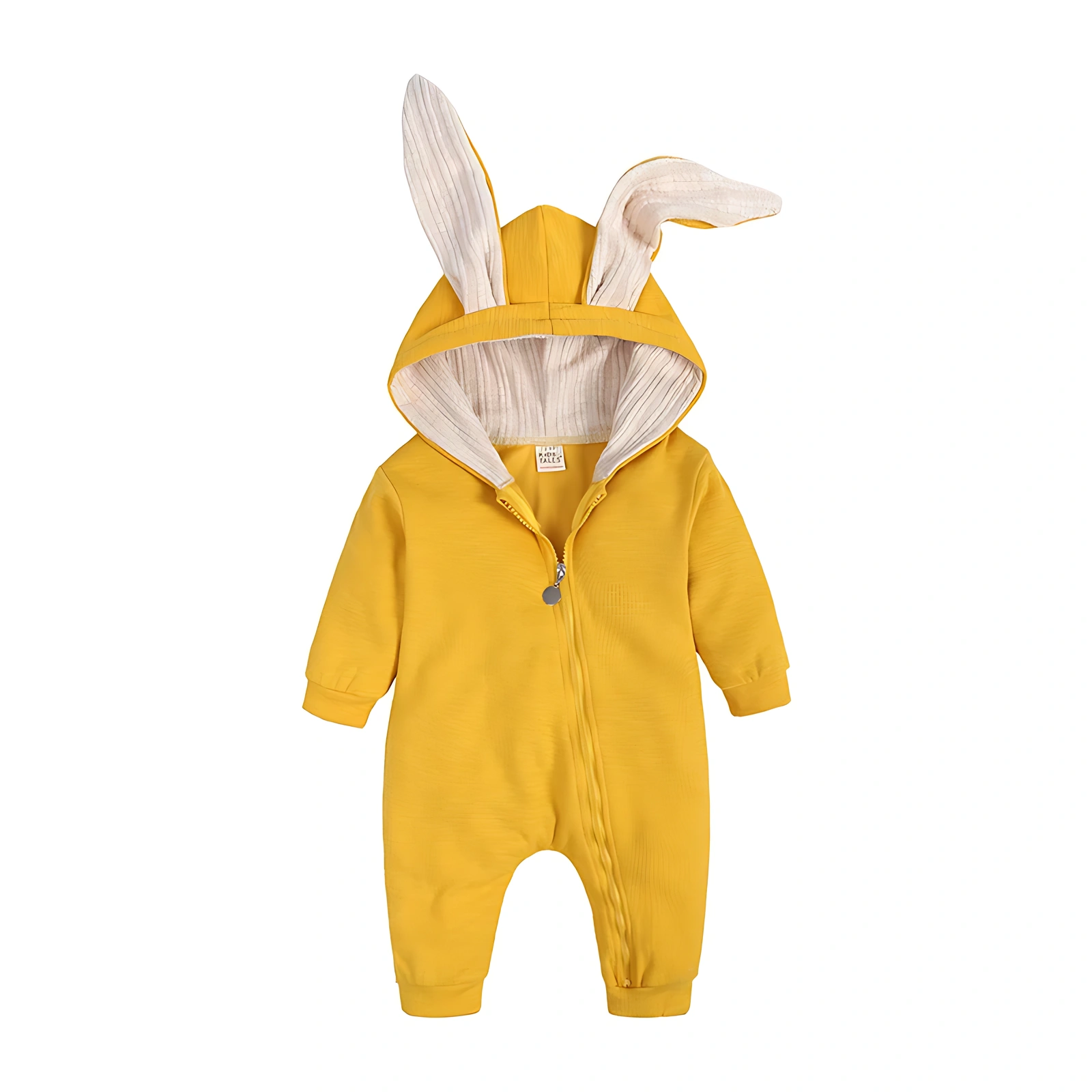 Cotton Baby Bunny-Ear Hooded Romper