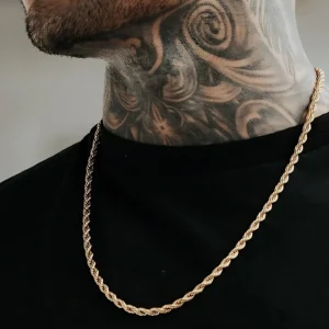 Men's Twist Chain Necklace Hip Hop Fashion Accessory