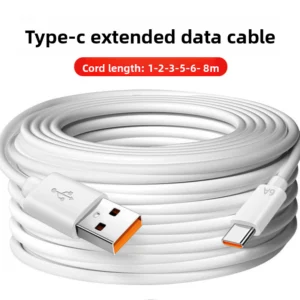 Extended-Length USB Charging Cable for Android and USB-C