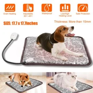Pet Heating Pad Dog Cat Electric Heating Mat Waterproof Adju