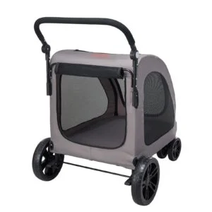 Pet Stroller 4-Wheels Dog Stroller Carrier 160lbs Weight Cap