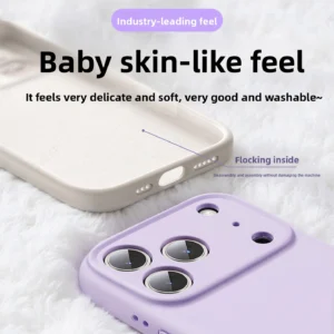Liquid Silicone Case Suitable for Apple 16/17 Pro Max Phone