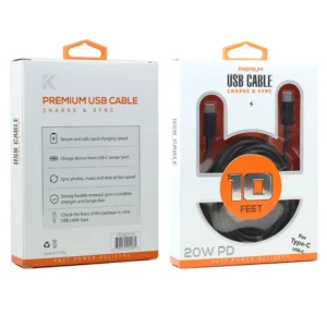 10FT 20W USB-C to USB-C Fast Charging Cable