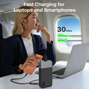 NOBIS Hot Sale 65W Fast Charging Power Bank 20000mAh US Warehouse Brand Agent Wholesale Laptop External Battery