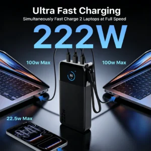 25000mAh 222W Laptop and Phone Power Bank