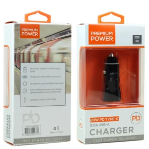 20W Dual-Port USB-C Car Charger