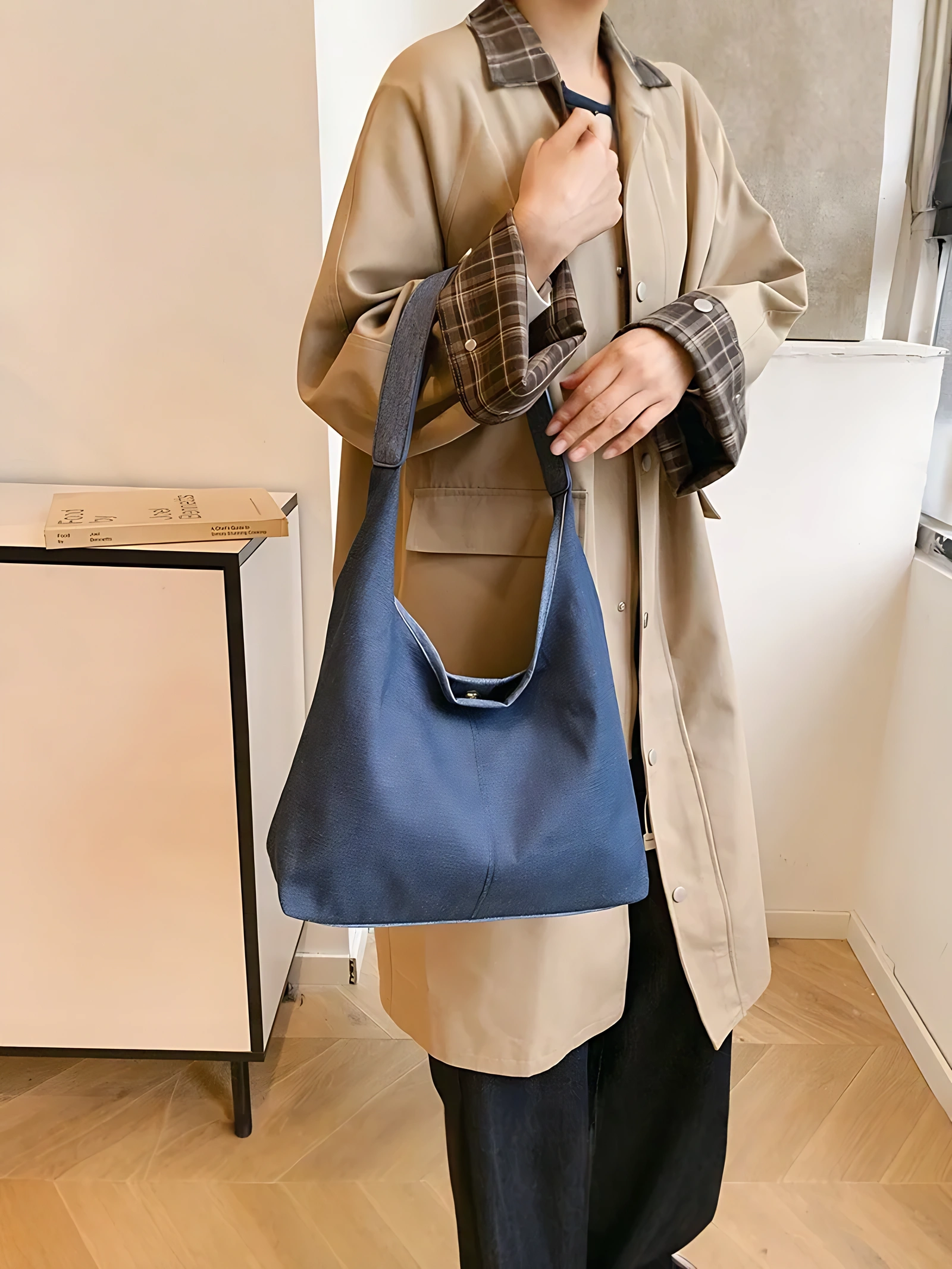 Denim Shoulder Tote and Underarm Bag for Women