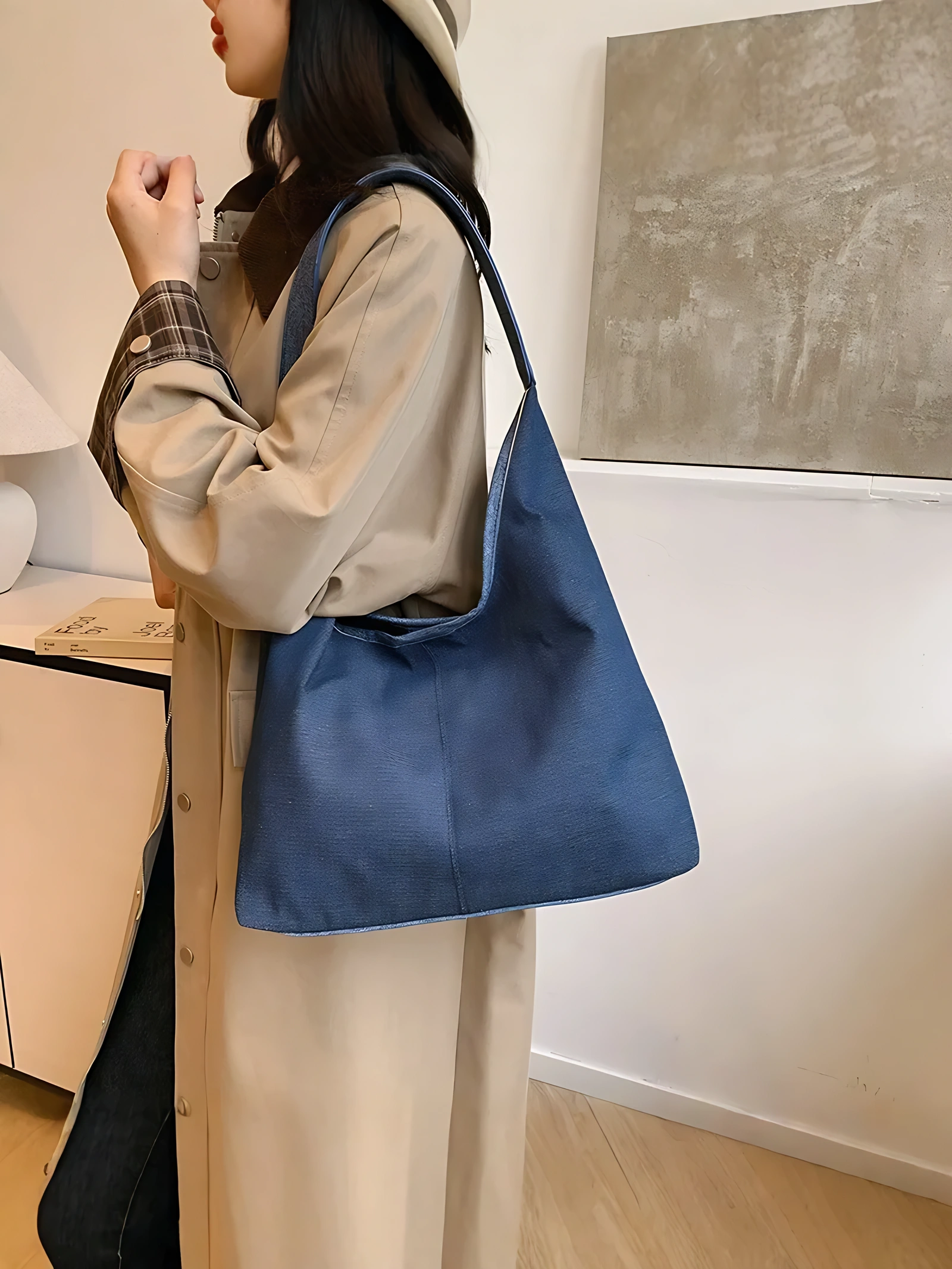 Denim Shoulder Tote and Underarm Bag for Women