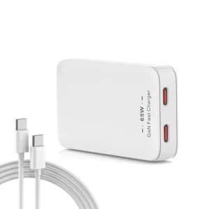 65W Ultra-Slim Dual-Port USB-C Wall Charger