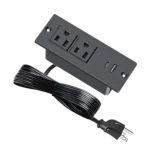 Recessed Power Strip with USB and Extension Cord
