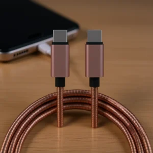 Typec to Typec Usb Cable 3.3ft 65W Fast Charge Aluminum Braided Pure Copper Conductor for Cell Phone