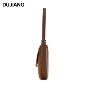 Luxury Rodeo Women’s Genuine Leather Brown Suede Totes Gold Buckle Shoulder Handbags Fashionable Messenger Bags