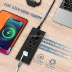 Recessed Power Strip with USB and Extension Cord