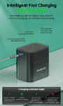 8-Slot AA and AAA Lithium Battery Charger