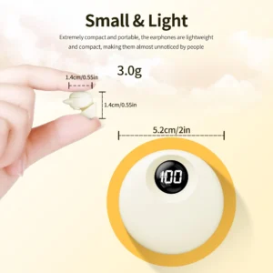 Kinglucky MY002UN In-Ear Sleep Earbuds LED Battery Indicator Quick Noise Reduction Long Working Waterproof Features jl Chipset