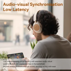 C808 ANC BT 5.4 Wireless Headphones Noise Canceling Over-Ear Wireless Headset, Support Dual Device Connection Bass Boost Mode