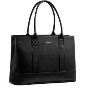 LOVEVOOK Large PU Leather Laptop Tote Bag