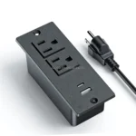 Recessed Power Strip with USB and Extension Cord