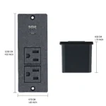 Recessed Power Strip with USB and Extension Cord