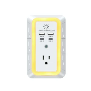 7-Outlet Wall Extender with USB Surge Protector