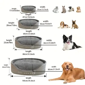 Machine-Washable Soft & Cozy Pet Bed – All-Season Dog & Cat House With Warm Mat | Plush Comfort, Winter Essential & Perfect Christmas Gift For Small/Medium/Large Pets, Indoor Outdoor Use