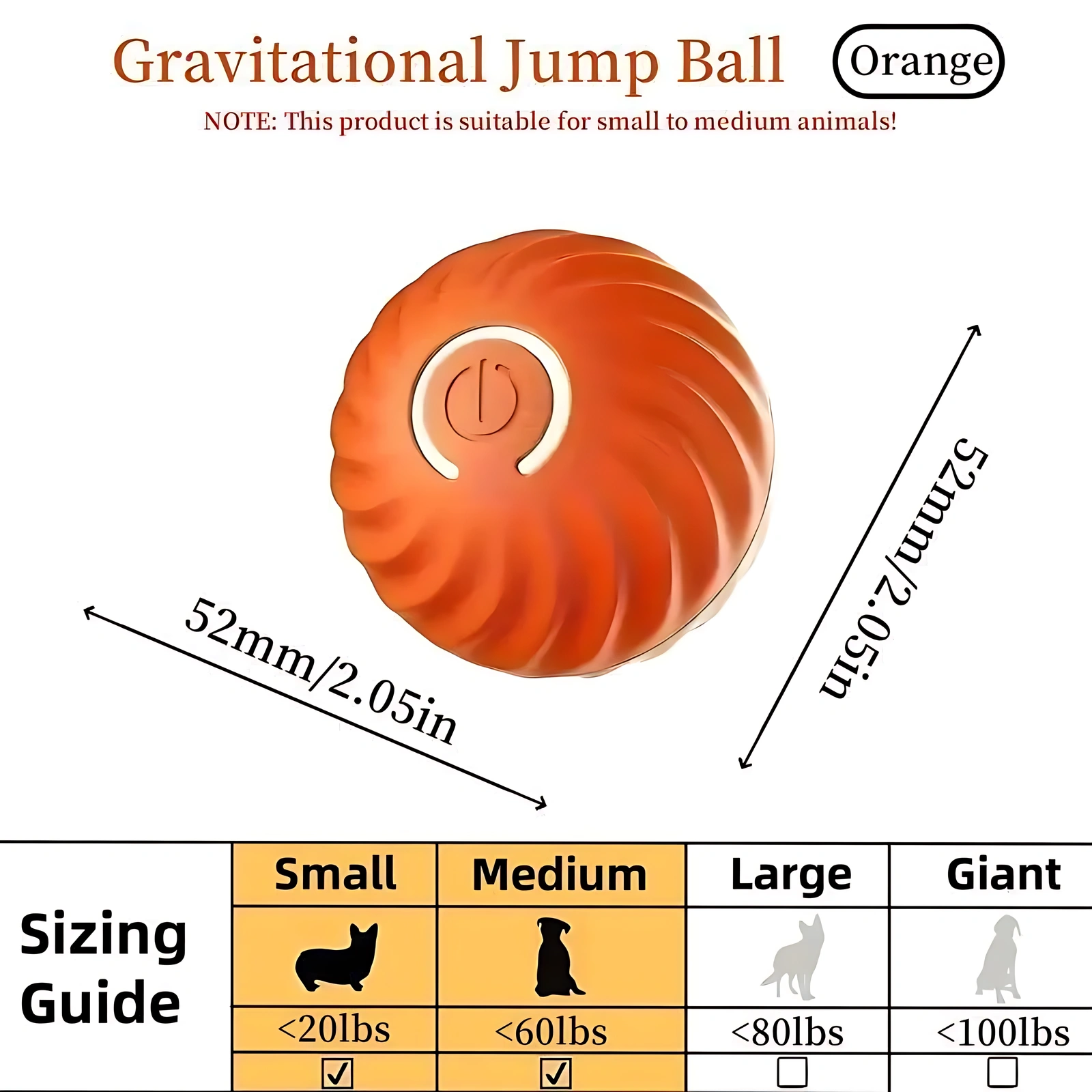 Blue Orange Pet Bouncing Ball Fun