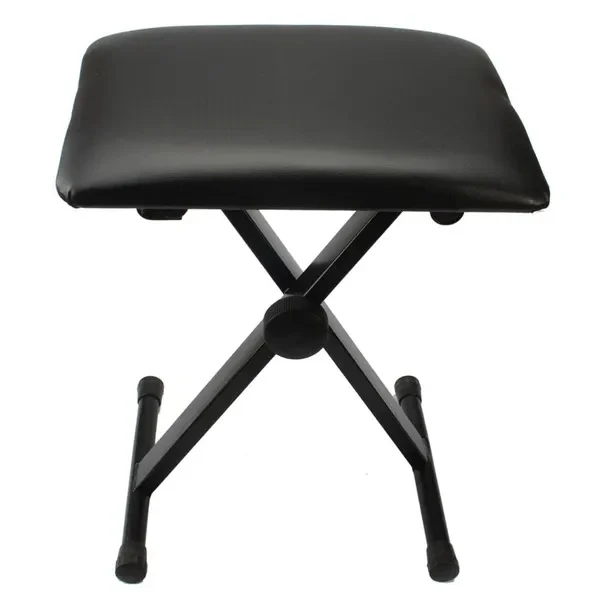 Adjustable Folding Piano Bench Stool Seat Black