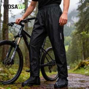 Waterproof Cycling Rain Pants with Shoe Cover
