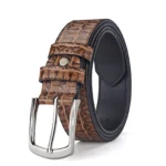 Men's Crocodile Pattern PU Leather Belt
