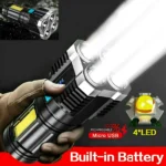 POWERFUL Tactical Quad-Core Super Bright Torch LED Flashligh
