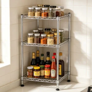 3-Tier Metal Wire Shelving Rack