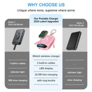 Watch Wireless Power Bank with Fast Charging Cable