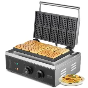 Commercial Waffle Maker Rectangle Waffle Baker Machine 1550W