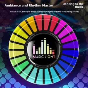 USB Car Air-Vent RGB Music Rhythm Light