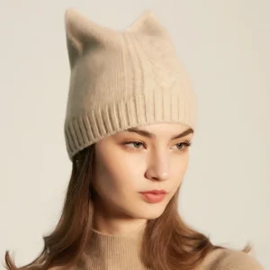 Women's Cashmere Knitted Cat Ear Hat