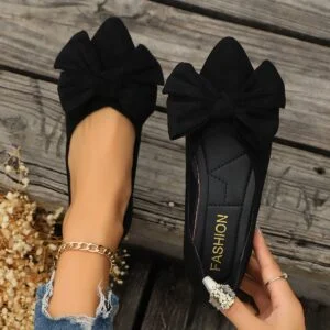 Women's Bow Pointed-Toe Flat Shoes
