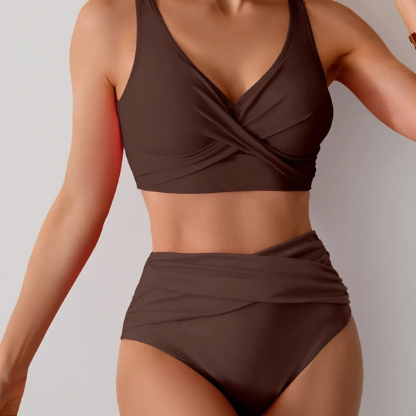 High-waist swimming suit set