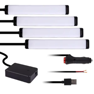 Car Interior LED Ambient Lighting with App and Sound Control
