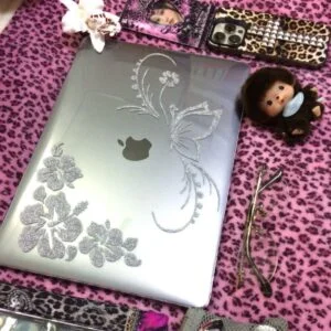 Tablet glitter stickers