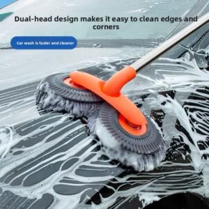 Telescopic Rotating Car Wash Mop with Soft Brush