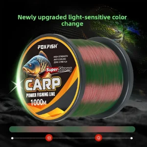 Color-changing nylon fishing line with excellent wear resistance