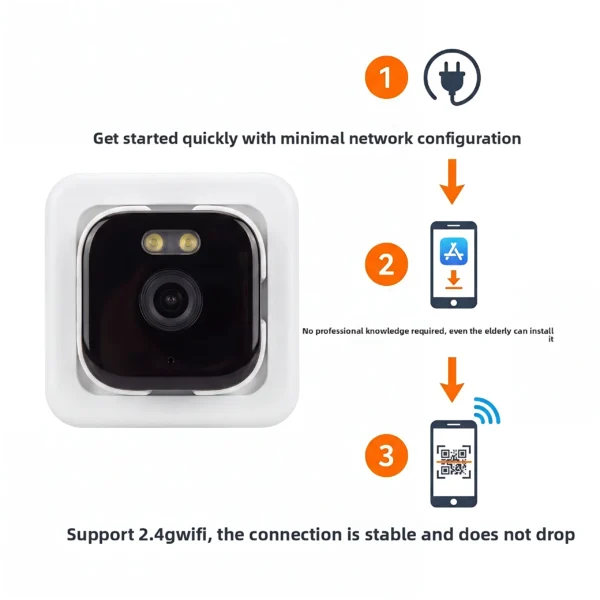 2K Indoor Smart Security Camera with Two-Way Audio