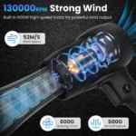 130000RPM Mini Cordless Leaf Blower for Spring Summer Autumn