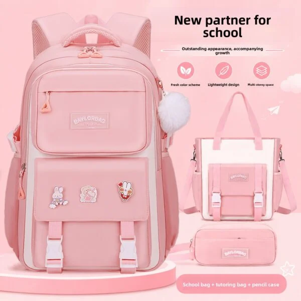 Girls School Backpack Large Capacity Lightweight