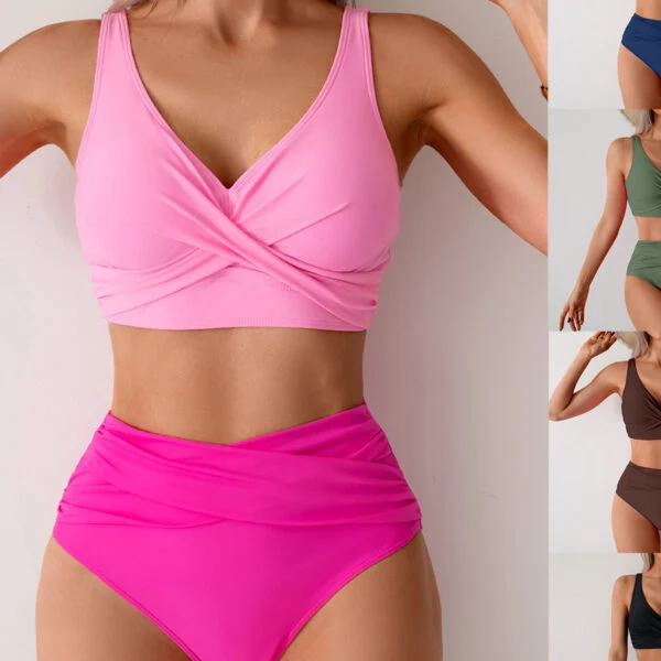 High-waist swimming suit set
