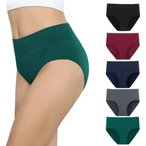 Womens High Waist Cotton Seamless Underwear
