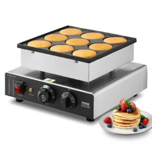 9PCS 76mm Dutch Pancake Maker Commercial Dorayaki Baker 850W