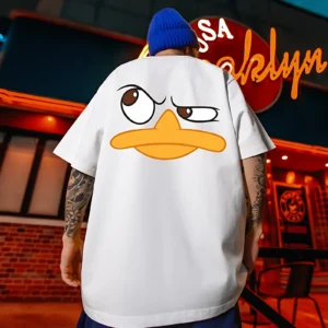Men's Cartoon Print Cotton T-Shirt